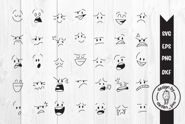 Cute emoji hand drawn svg, emoticon svg SVG dadan_pm 