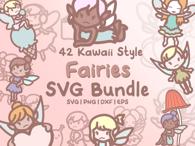 Cute Fairies SVG Set SVG HalieKStudio 