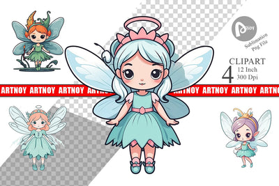 Cute Fairy Clipart Sublimation artnoy 