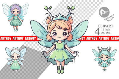 Cute Fairy Clipart Sublimation artnoy 