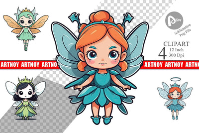 Cute Fairy Clipart Sublimation artnoy 