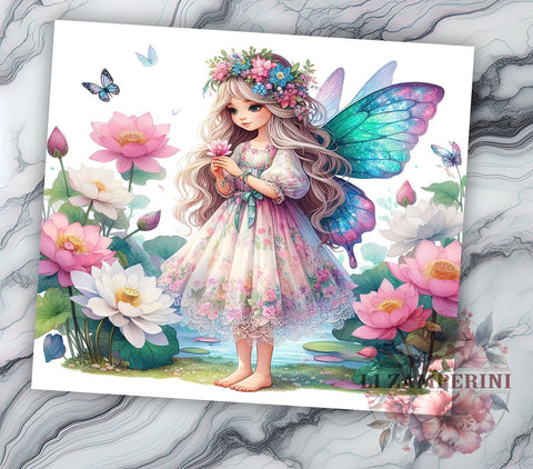 Cute Fairy Tumbler, Butterfly Tumbler Design, 20oz Tumbler PNG, Fairy Sublimation Design, Magical Fairy Art, Digital Download Tumbler, Whimsical Tumbler Wrap Sublimation Li Zamperini 