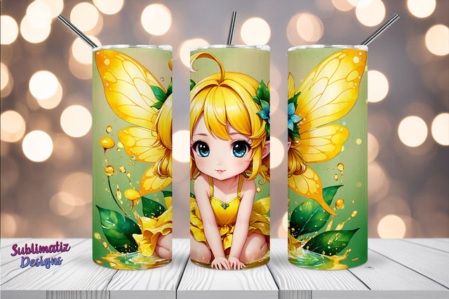 Cute Fairy Tumbler Wrap 20 oz | 20 oz Skinny Tumbler Wrap Sublimation Design Sublimation Sublimatiz Designs 