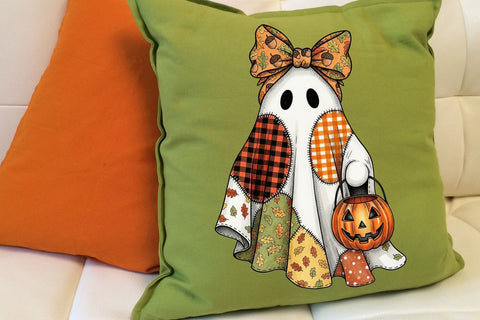 Cute Fall Ghost PNG| Girly Halloween Sublimation Png. Sublimation CosmosFineArt 