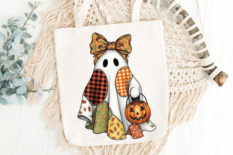 Cute Fall Ghost PNG| Girly Halloween Sublimation Png. Sublimation CosmosFineArt 