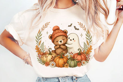 Cute fall highland cow ghost PNG Designs Sublimation shah alam 