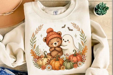 Cute fall highland cow ghost PNG Designs Sublimation shah alam 