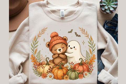 Cute fall highland cow ghost PNG Designs Sublimation shah alam 