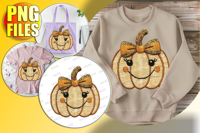 Cute Fall Pumpkin Clipart for Sublimation - Halloween Bow Sublimation afrosvg 