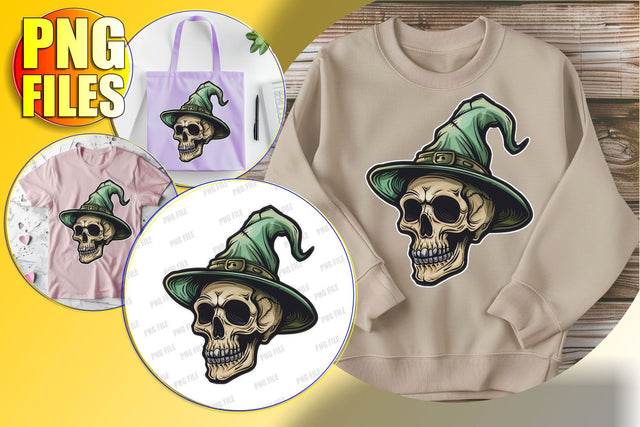 Cute Fall Skull with Bow Sublimation Clipart - Halloween Sublimation afrosvg 