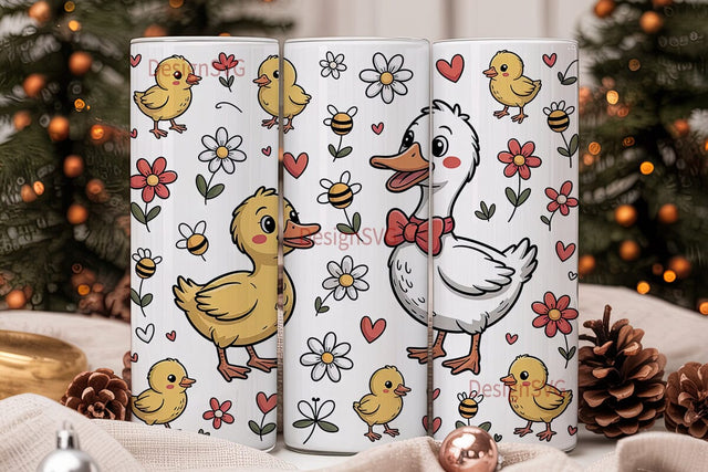 Cute Farm Animals Tumbler Wrap Sublimation DesignSVG 