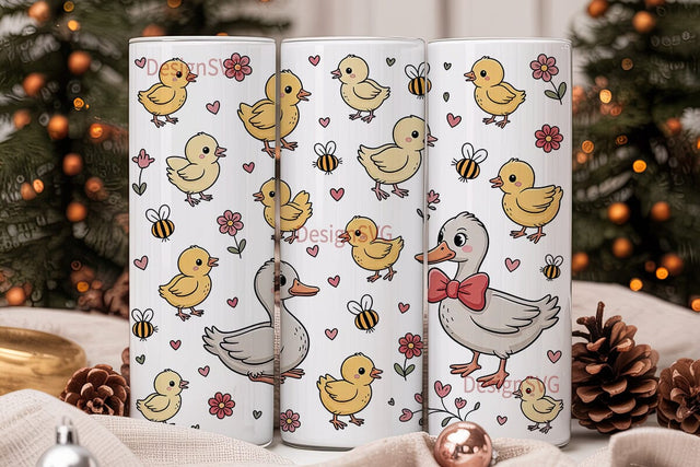 Cute Farm Animals Tumbler Wrap Sublimation DesignSVG 