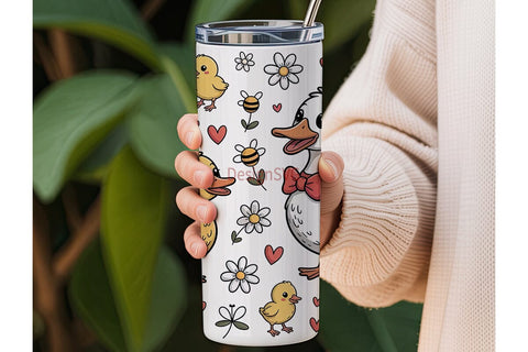 Cute Farm Animals Tumbler Wrap Sublimation DesignSVG 