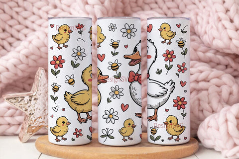 Cute Farm Animals Tumbler Wrap Sublimation DesignSVG 