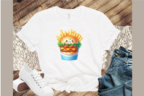 Cute Fast Food Clipart Collection Sublimation designartist 