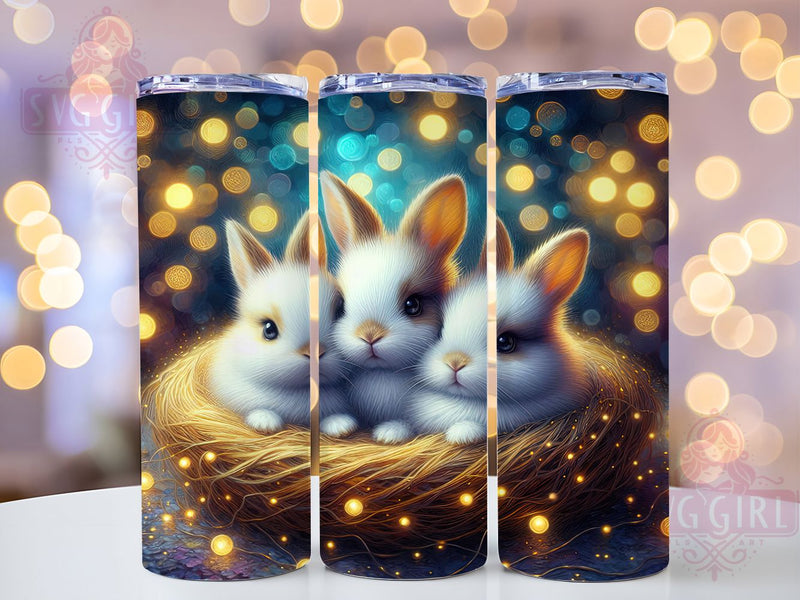 Cute Festive Easter Bunny Tumbler, Easter Bunny Tumbler, Stylish 20oz Wrap, Sublimation Design, Trendy Gift Idea, Festive Bunny Wrap, Holiday Easter Tumbler Sublimation SvggirlplusArt 