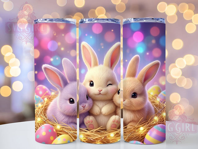 Cute Festive Easter Bunny Tumbler, Easter Bunny Tumbler, Stylish 20oz Wrap, Sublimation Design, Trendy Gift Idea, Festive Bunny Wrap, Holiday Easter Tumbler Sublimation SvggirlplusArt 