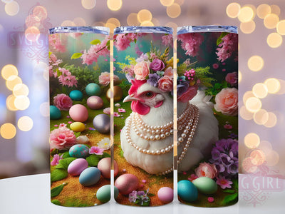 Cute Festive Easter Chicken Tumbler, Cute Chicken Tumbler, Festive Chicken Wrap, Spring Chicken Wrap, Stylish 20oz Wrap, Sublimation Design, Trendy Gift Idea Sublimation SvggirlplusArt 