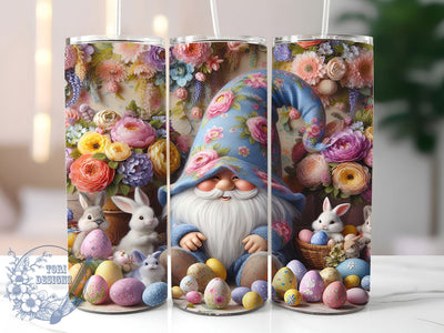 Cute Festive Easter Gnome Tumbler, Cute Gnome Tumbler, Stylish 20oz Wrap, Sublimation Design, Trendy Gift Idea, Holiday Gnome Wrap, Festive Easter Tumbler Sublimation ToriDesigns 