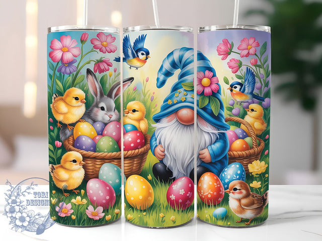 Cute Festive Easter Gnome Tumbler, Cute Gnome Tumbler, Stylish 20oz Wrap, Sublimation Design, Trendy Gift Idea, Holiday Gnome Wrap, Festive Easter Tumbler Sublimation ToriDesigns 