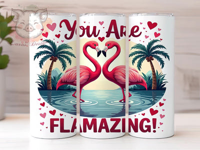 Cute Flamingo Summer Tumbler Wrap, Flamazing Flamingo, Tumbler Wrap, Sublimation Design, Cute Flamingo, Summer Decor, Motivational Gift, Tropical Vibes Sublimation Lara' s Designs 