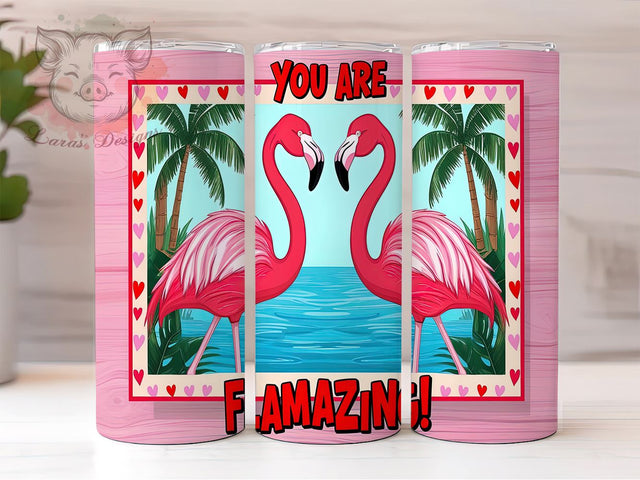 Cute Flamingo Summer Tumbler Wrap, Flamazing Flamingo, Tumbler Wrap, Sublimation Design, Cute Flamingo, Summer Decor, Motivational Gift, Tropical Vibes Sublimation Lara' s Designs 