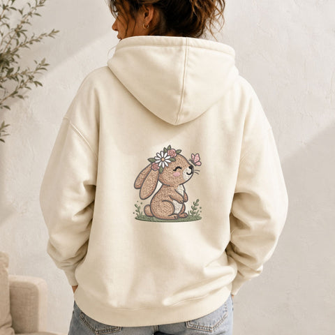 Cute Floral Bunny Machine Embroidery Design – Spring Rabbit with Flowers & Butterfly Embroidery File Embroidery/Applique DESIGNS PatternFeed8 