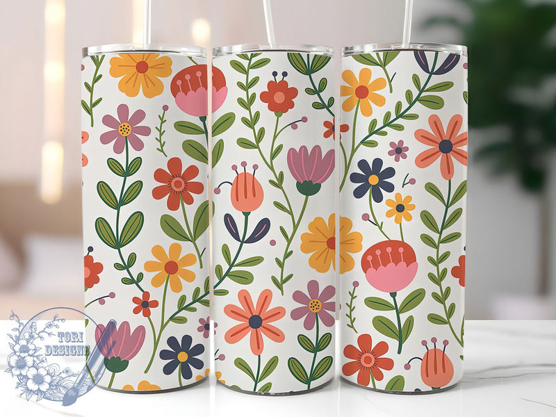 Cute Floral Coquette Tumbler, Flower Coquette Tumbler, Girly 20oz Wrap, Sublimation Design, Feminine Gift Idea, Whimsical Flower Wrap, Stylish Coquette Tumbler Sublimation ToriDesigns 