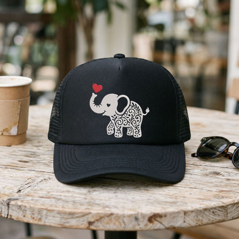 Cute Floral Elephant Embroidery Design – Baby Elephant with Heart Boho Animal Machine Embroidery File Embroidery/Applique DESIGNS PatternFeed8 