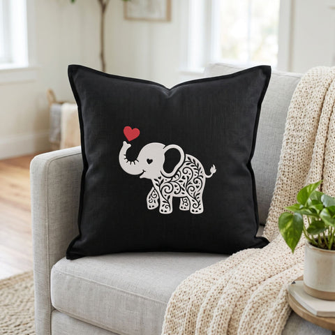 Cute Floral Elephant Embroidery Design – Baby Elephant with Heart Boho Animal Machine Embroidery File Embroidery/Applique DESIGNS PatternFeed8 