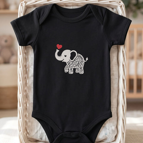 Cute Floral Elephant Embroidery Design – Baby Elephant with Heart Boho Animal Machine Embroidery File Embroidery/Applique DESIGNS PatternFeed8 
