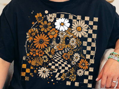 Cute Floral Ghost PNG, Retro Halloween Sublimation Design SVG DesignDestine 