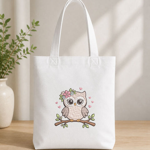 Cute Floral Owl Machine Embroidery Design – Woodland Owl with Flowers Embroidery File Embroidery/Applique DESIGNS PatternFeed8 