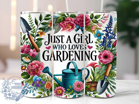 Cute Flower Lover Garden Tumbler Wrap, Gardening Tumbler, Flower Lover, 20oz Tumbler, Sublimation Wrap, Plant Lover Gift, Garden Decor, Cute Gardening Mug Sublimation ToriDesigns 