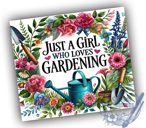 Cute Flower Lover Garden Tumbler Wrap, Gardening Tumbler, Flower Lover, 20oz Tumbler, Sublimation Wrap, Plant Lover Gift, Garden Decor, Cute Gardening Mug Sublimation ToriDesigns 