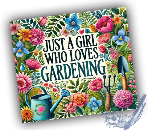 Cute Flower Lover Garden Tumbler Wrap, Gardening Tumbler, Flower Lover, 20oz Tumbler, Sublimation Wrap, Plant Lover Gift, Garden Decor, Cute Gardening Mug Sublimation ToriDesigns 