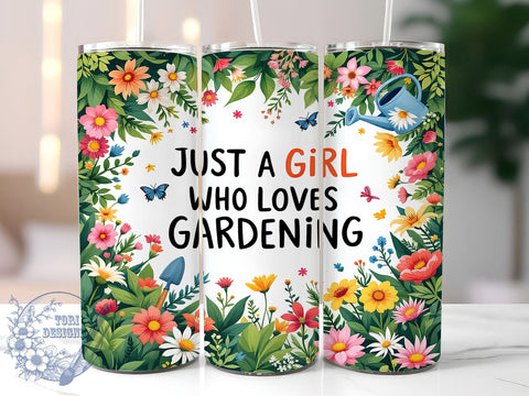 Cute Flower Lover Garden Tumbler Wrap, Gardening Tumbler, Flower Lover, 20oz Tumbler, Sublimation Wrap, Plant Lover Gift, Garden Decor, Cute Gardening Mug Sublimation ToriDesigns 