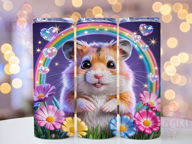 Cute Fluffy Baby Hamster Tumbler, Cute Hamster Design, Adorable Pet Art, Lovely Hamster Graphic, Sweet Animal Pattern, 20oz Tumbler, Sublimation Design Sublimation SvggirlplusArt 