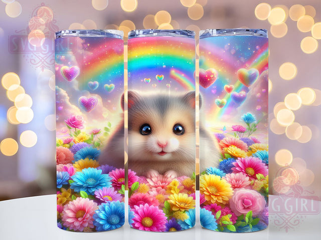 Cute Fluffy Baby Hamster Tumbler, Cute Hamster Design, Adorable Pet Art, Lovely Hamster Graphic, Sweet Animal Pattern, 20oz Tumbler, Sublimation Design Sublimation SvggirlplusArt 