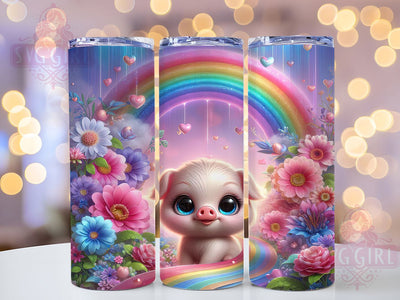 Cute Fluffy Baby Pig Tumbler, Cute Piglet Design, Adorable Farm Animal Art, Lovely Pig Graphic, Sweet Piglet Pattern, 20oz Tumbler, Sublimation Design Sublimation SvggirlplusArt 