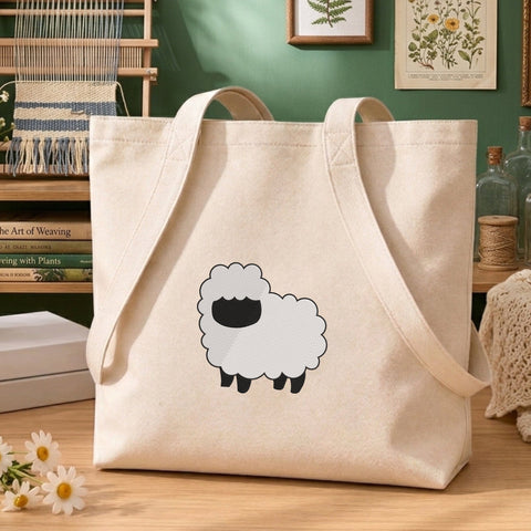 Cute Fluffy Sheep Embroidery Design – Minimalist White Lamb Farm Animal Machine Embroidery File Embroidery/Applique DESIGNS PatternFeed8 