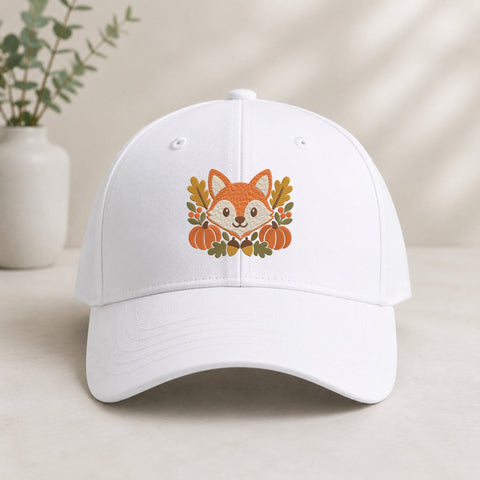 Cute Fox Fall Embroidery Design – Autumn Fox with Pumpkins Acorns Leaves, Woodland Animal Machine Embroidery File Embroidery/Applique DESIGNS PatternFeed8 