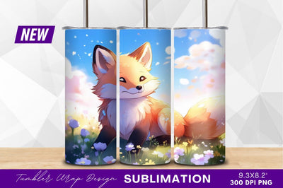Cute fox lying in meadow illustration Sublimation Regulrcrative 