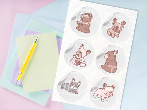Cute French Bulldogs Color SVG PNG Design Set SVG HalieKStudio 