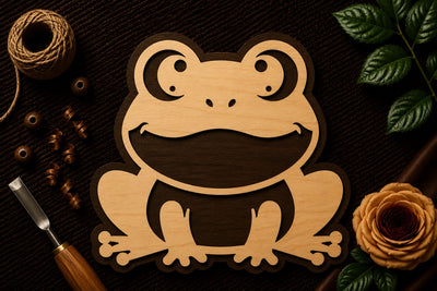 Cute Frog Cartoon Design Laser Cut SVG File SVG Regulrcrative 