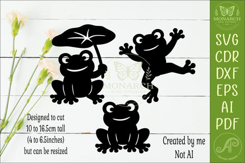 Cute Frog Silhouette Shapes. Funny Frogs 1 SVG APInspireddesigns 