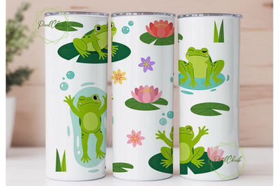 Cute Frog Tumbler Design Sublimation PixelChick 