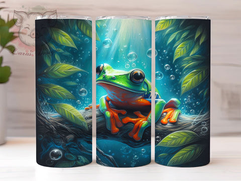 Cute Frog, Wildlife Tumbler, Nature Lover, 20oz Tumbler, Frog Sublimation, Frog Lover Gift, Digital Tumbler Wrap Sublimation Lara' s Designs 