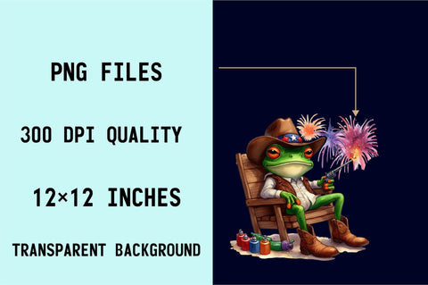 Cute Frog with Flag American Sublimation Clipart Sublimation SVGArt 