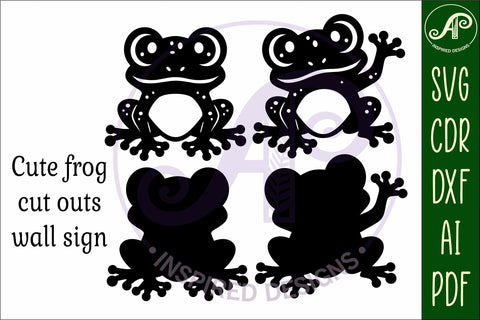 Cute frogs, SVG laser cut file SVG APInspireddesigns 